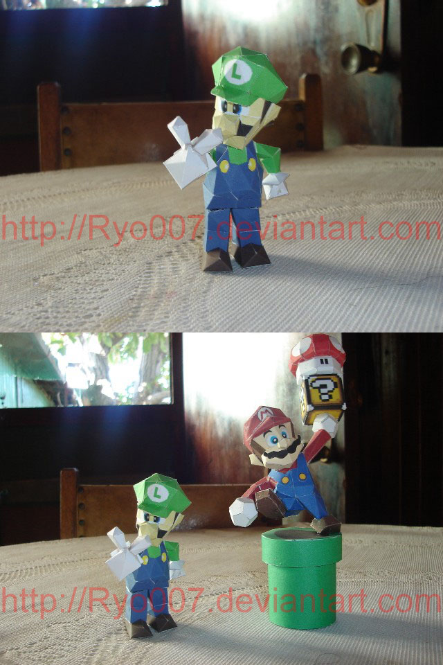 Luigi Papercraft