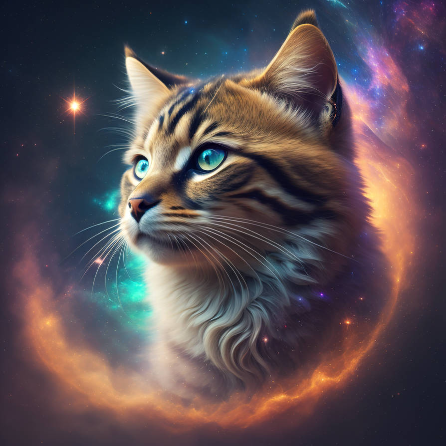 Cosmic Cat Tree CosmicCat2 by BonnieHaynes-Dolbeer on DeviantArt