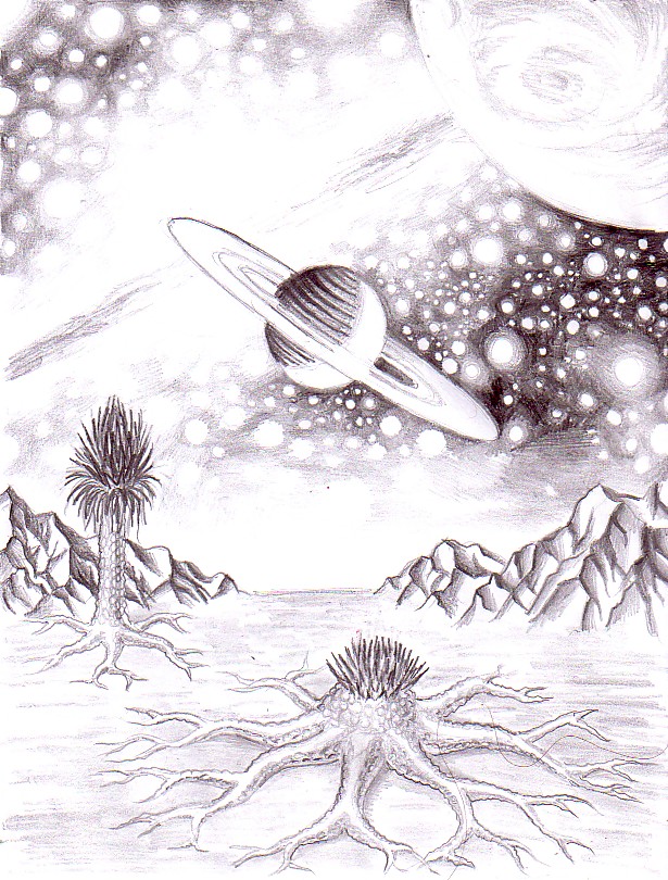 Landscape with alien plants