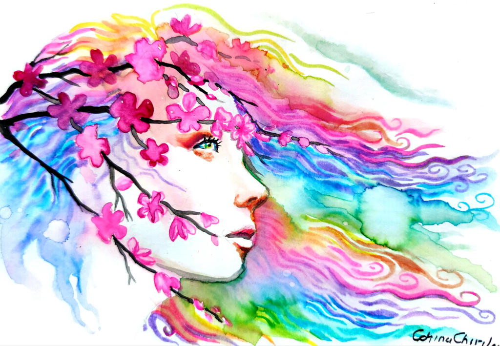 Colorful Spring Portrait by CORinAZONe on DeviantArt