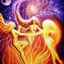 Fire nymphs dancing