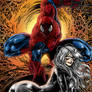 Spidey and Black Cat by MIKE