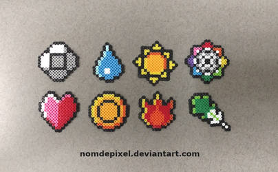 Kanto Badges Perlers