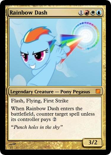 rainbow dash mtg card you get 20% cooler Magic: The Gathering, Rainbow Dash