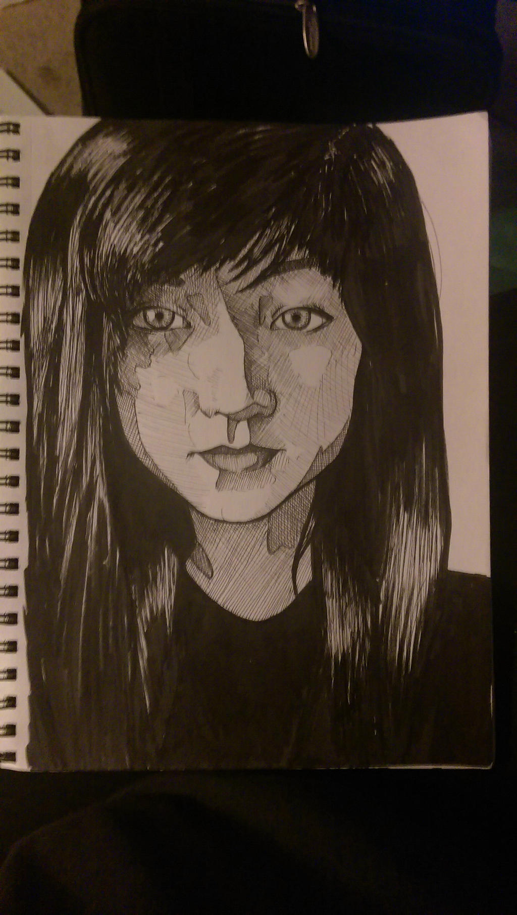 self portrait in ink finished