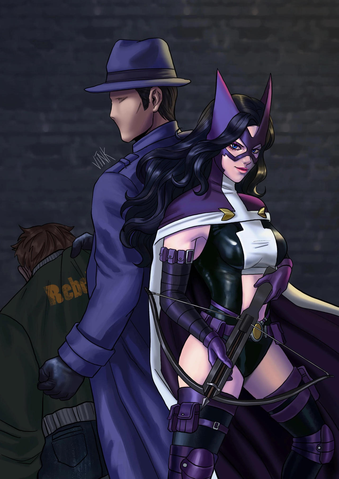 Huntress and Question by macmiller987 on DeviantArt