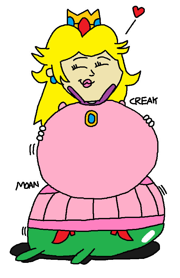 Peach's Big Bouncy Hopper Stuffed Belly by Blimpy-Blue on DeviantArt