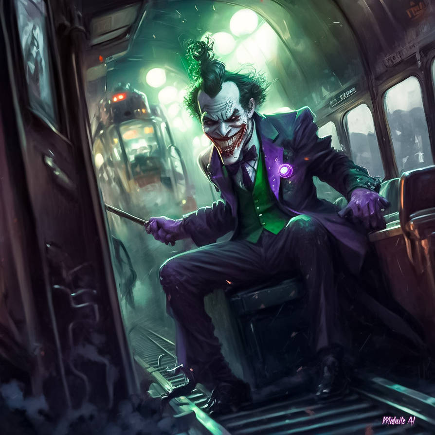 The Joker rides the crazy Train by AZMidnite on DeviantArt