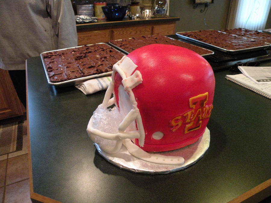 ISU football helmet cake