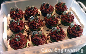 Zombie cupcakes