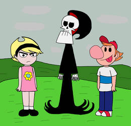 Mandy , Grim and Billy (fanart )