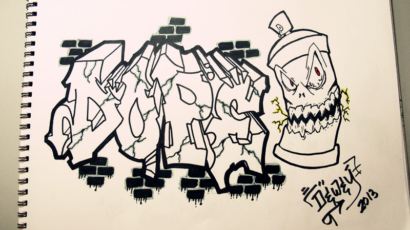 DOPE Graffiti by LilWolfieDewey on DeviantArt