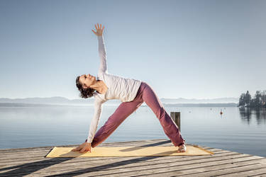 Yoga Woman at the lake