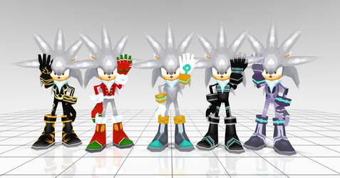 Silver costumes from Sonic rivals 2