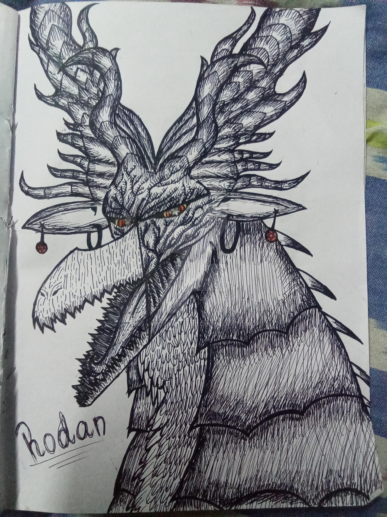 Rodan Drawimg Rodan drawing I did at School by TanviTanvaniaXD on DeviantArt