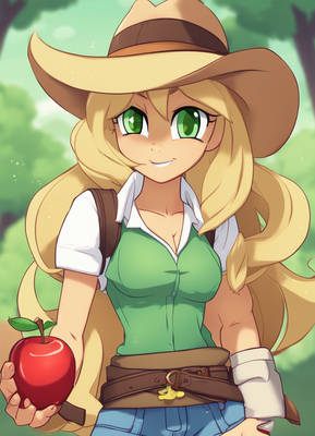 Applejack Human Pool Apple Jack by StarbowNext on DeviantArt