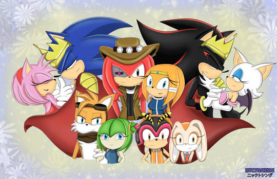 Sonic X Drawings - Sonic, Knux, Shadow,Tails & Amy by Bustedangel04 - Fanart  Central