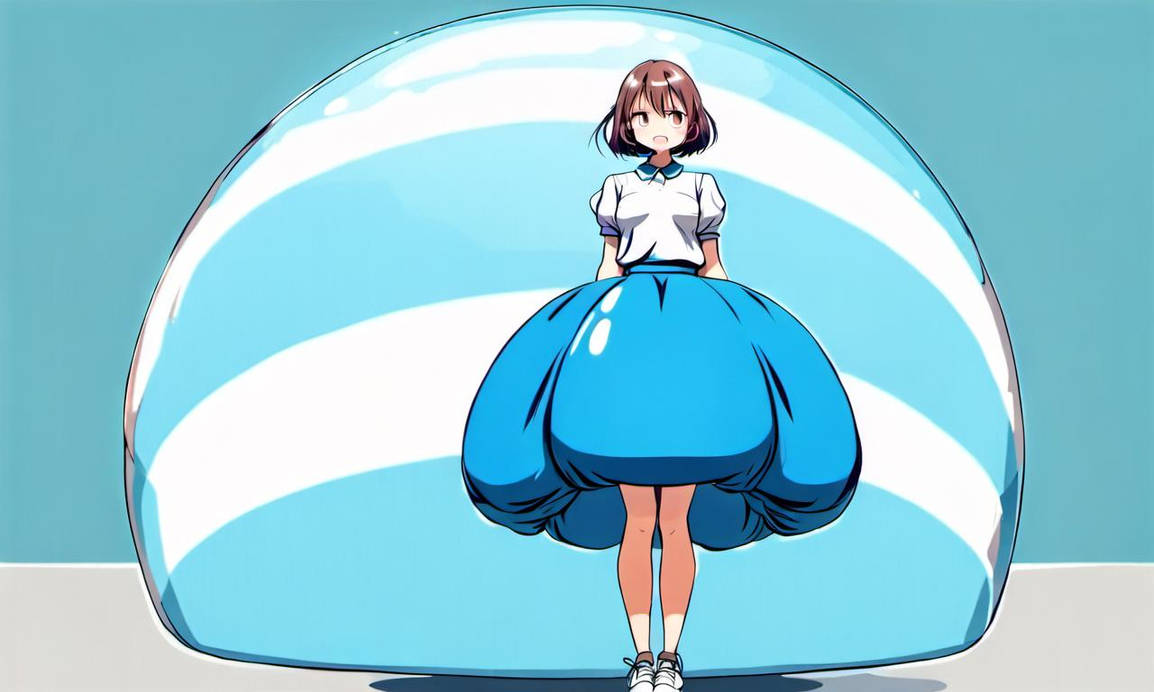 Girl Wearing An Inflated Balloon Skirt 4 by theunknownone3 on DeviantArt