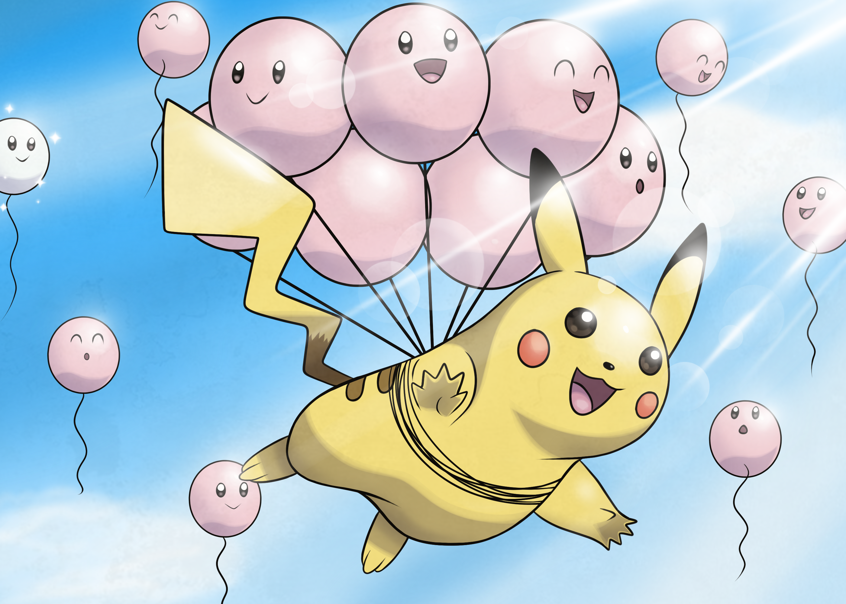 Floating Pikachu Flying Pikachu 1 by Ace-Zeroartic on DeviantArt