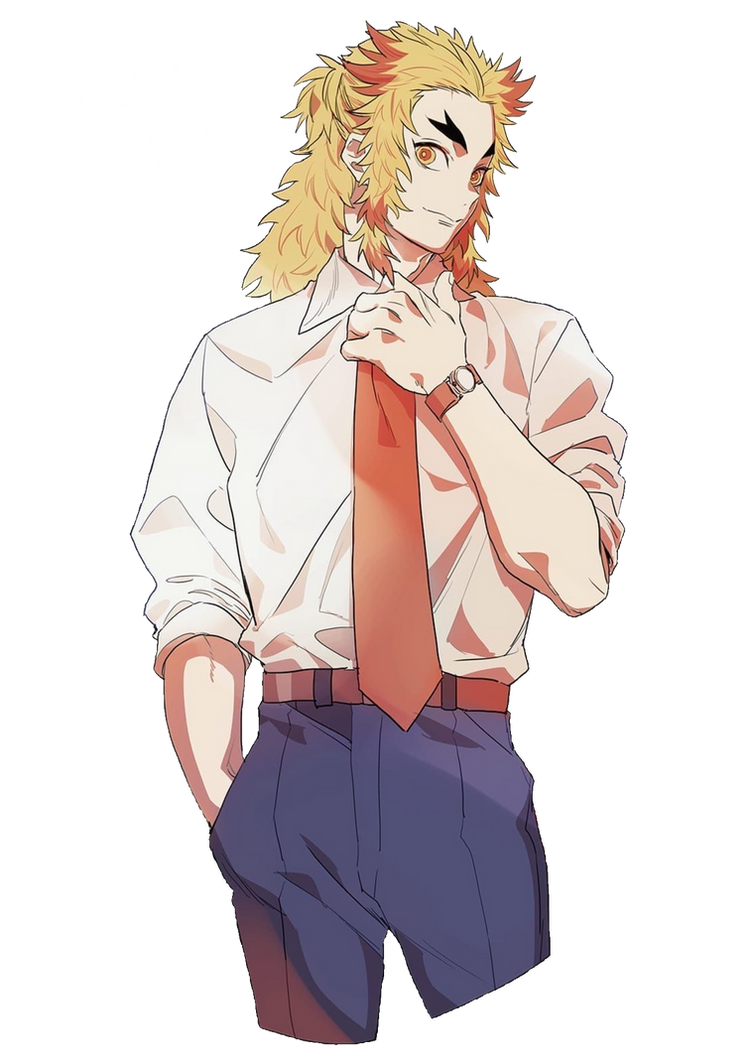 (Kimetsu no Yaiba) Rengoku Kyojuro - Render by morkesky on DeviantArt