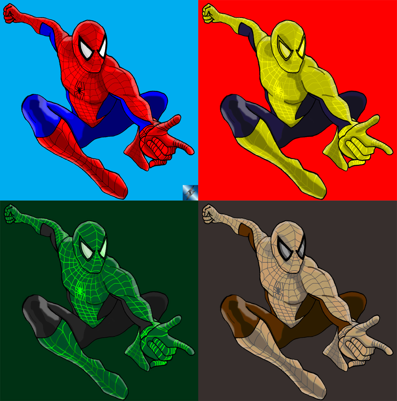 Spider Man Many Color Spider-Man Colors by RPG8305 on DeviantArt