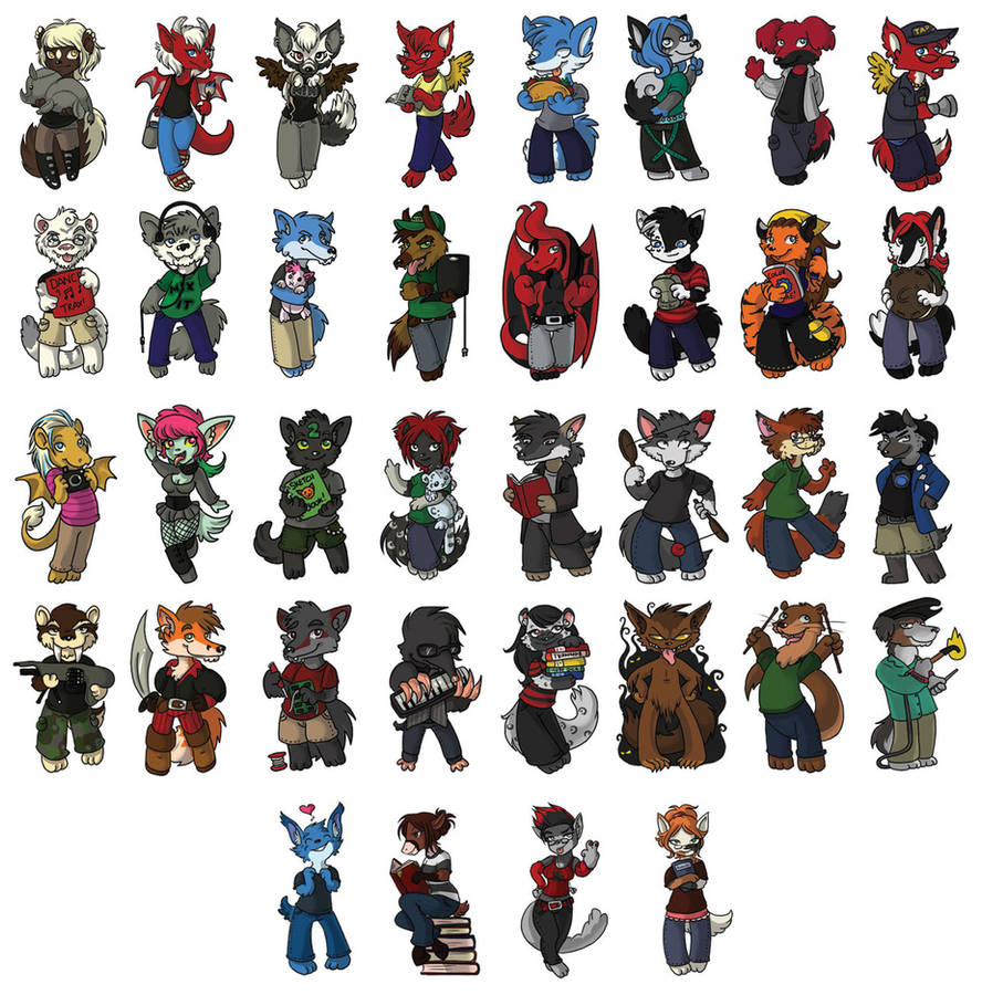 Chibi Badges by sushikitten