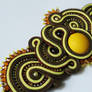 Bracelet soutache brown and yellow