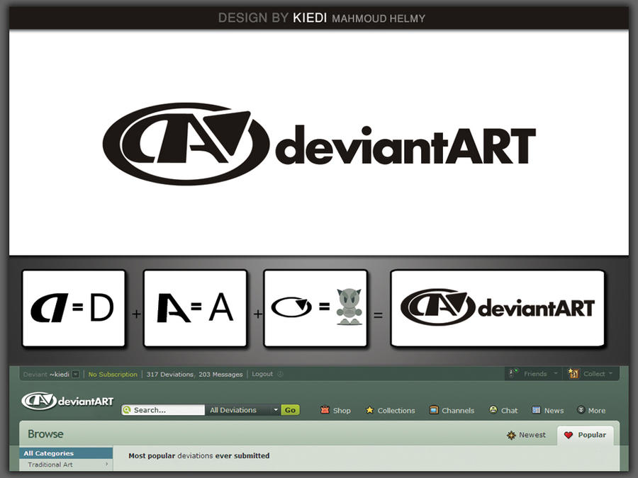 deviantart logo 3 by kiedi on DeviantArt