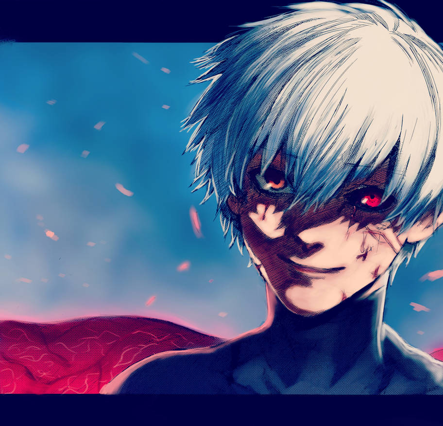 White hair kaneki ken by ehteshamhaider