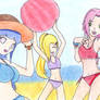 girls at the beach