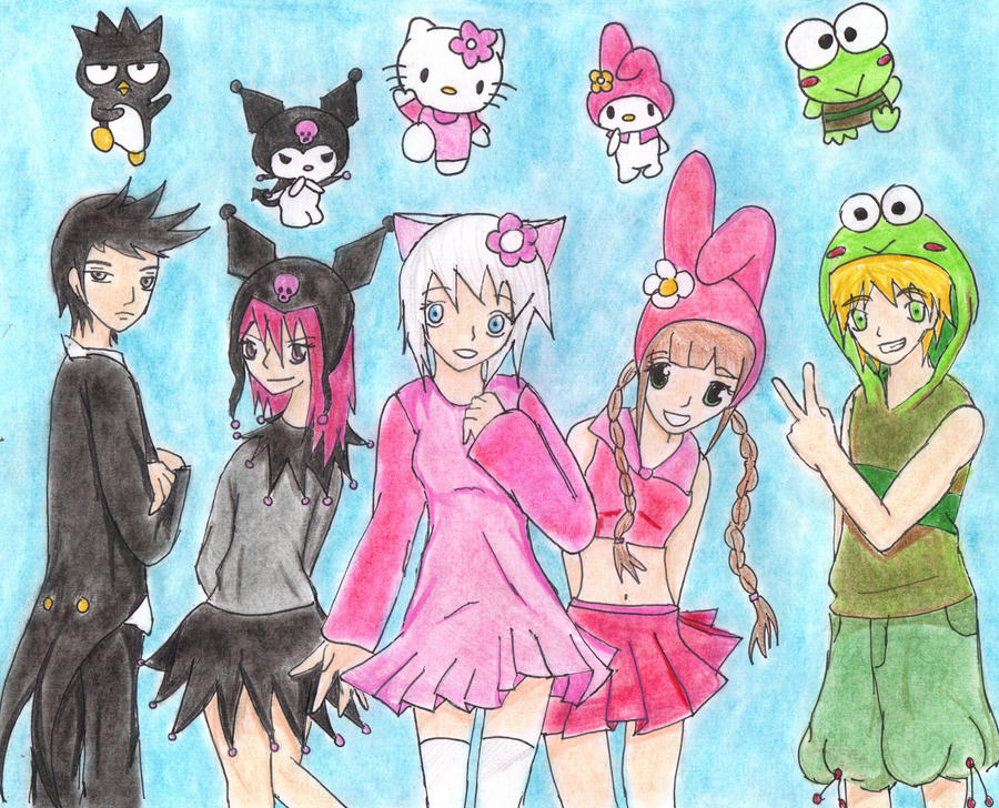 Hello Kitty and her co friends by drawingliker100 on DeviantArt