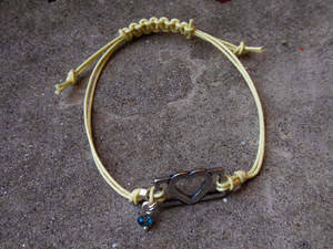 Yellow Heart Bracelet #Handmade