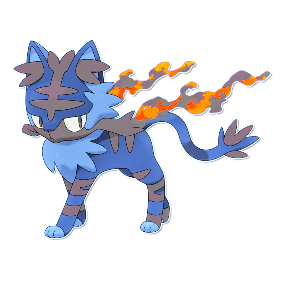 Litten Variations Shiny Litten Evolution By Fakemaket by mooparr on DeviantArt