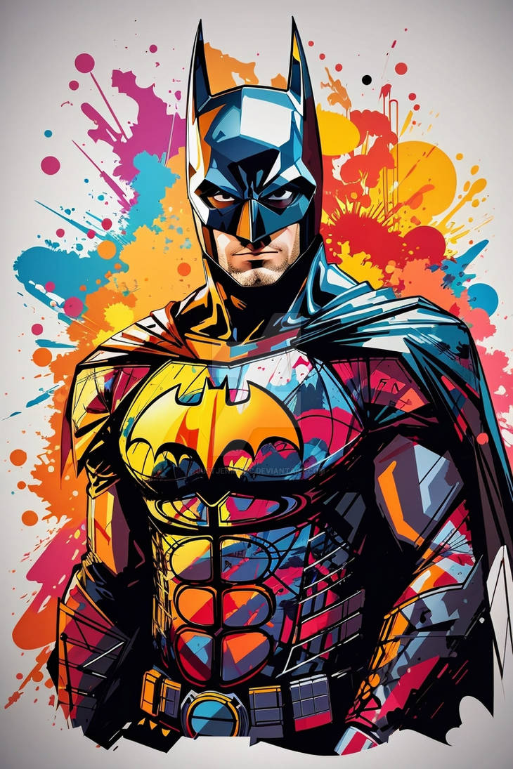 Colorful Batman by justjenmusic on DeviantArt