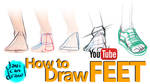 HOW TO DRAW FEET: A YouTube Tutorial by javicandraw