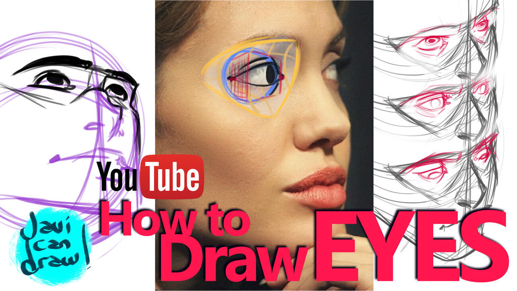 HOW TO DRAW EYES - A YouTube Tutorial by javicandraw