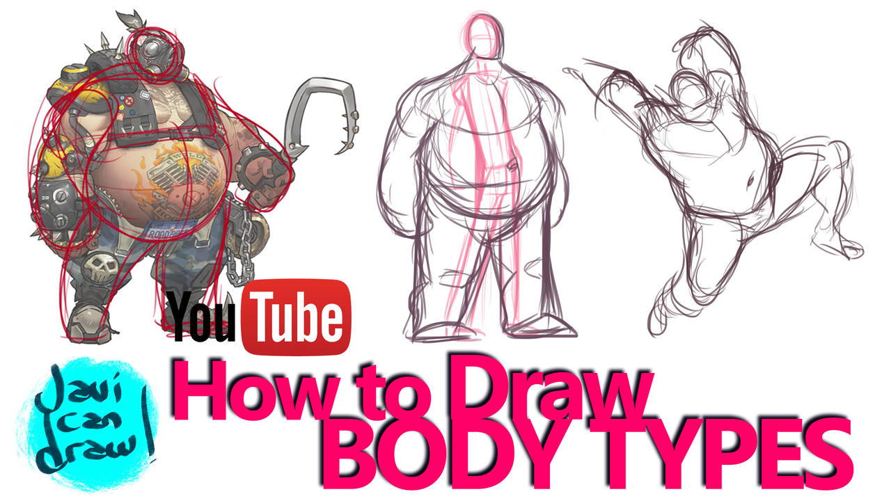 HOW TO DRAW BODY TYPES - A Process Tutorial by javicandraw on