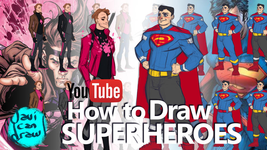 HOW TO DRAW SUPERHEROES - A YouTube Tutorial by javicandraw
