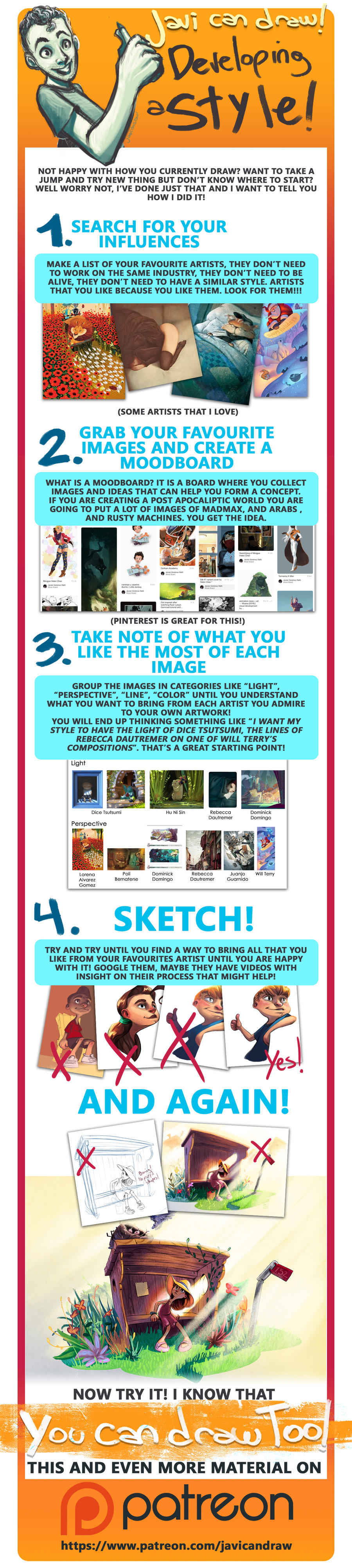 How to develop your own art style by javicandraw