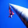 low angle flagpole