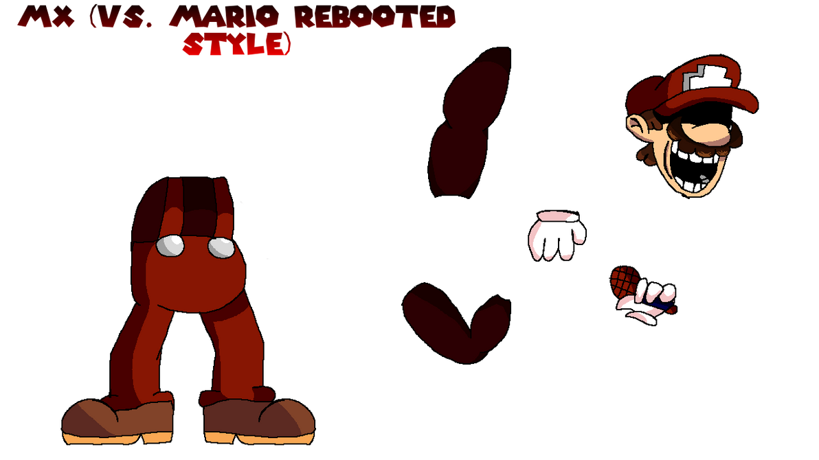 Mario Body Texture MX (VS. Mario Rebooted Style Body Parts) by JosephTV525 on DeviantArt