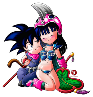 Goku and Chichi render by Fenyx Striker