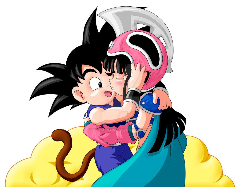 Goku x Chichi Valentines day render fenyx striker by