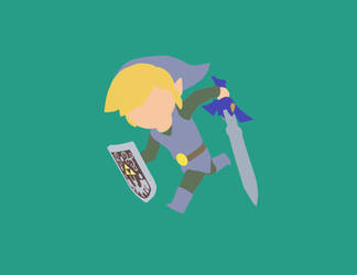 Toon Link Minimalist Wallpaper