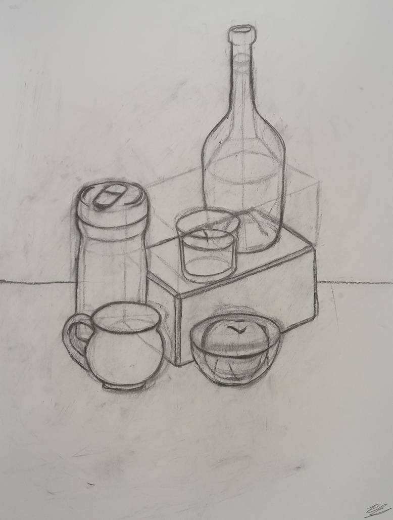 Still Life Using Line Line Contour Still Life by Klebelle on DeviantArt