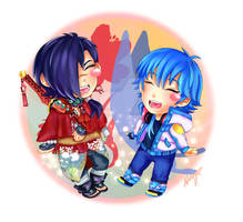 Aoba and Koujaku Chibis