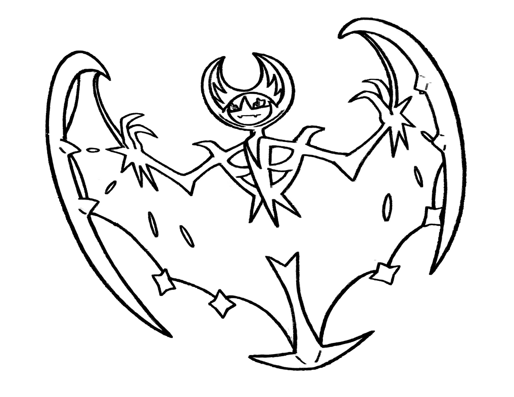 Drawing Skill Lunala Pokemon Drawing