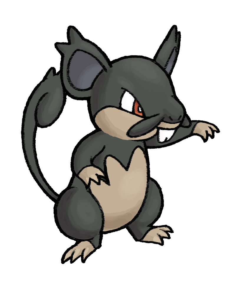 #019 Alolan Rattata (color) by realarpmbq on DeviantArt