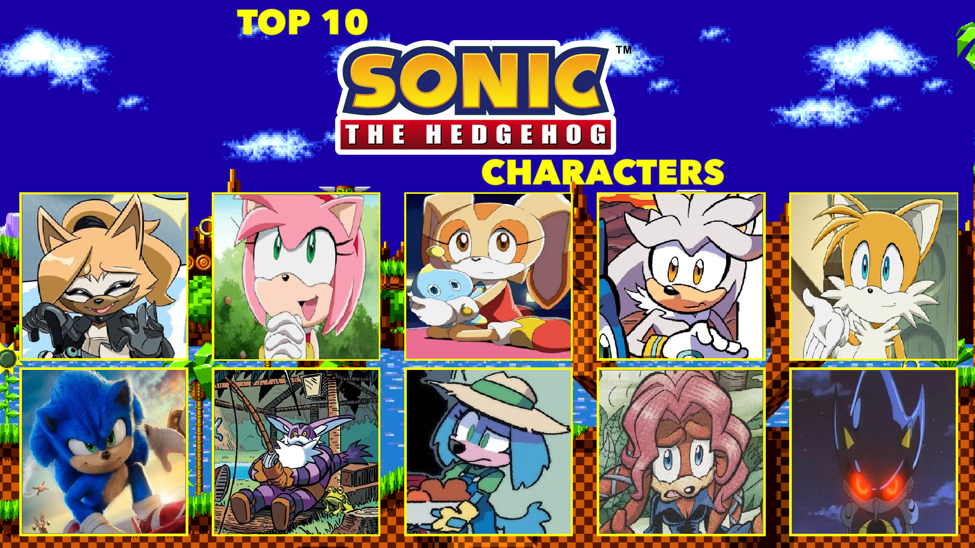 Top 10 Sonic The Hedgehog Characters by PhoebeLangForever15 on DeviantArt