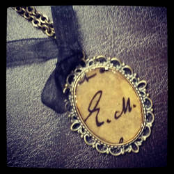 Victorian Letters Resin Necklace
